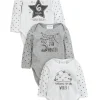 Kids Babytown Baby Age Milestone Long Sleeve Bodysuits
