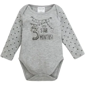 Kids Babytown Baby Age Milestone Long Sleeve Bodysuits