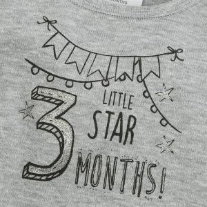 Kids Babytown Baby Age Milestone Long Sleeve Bodysuits