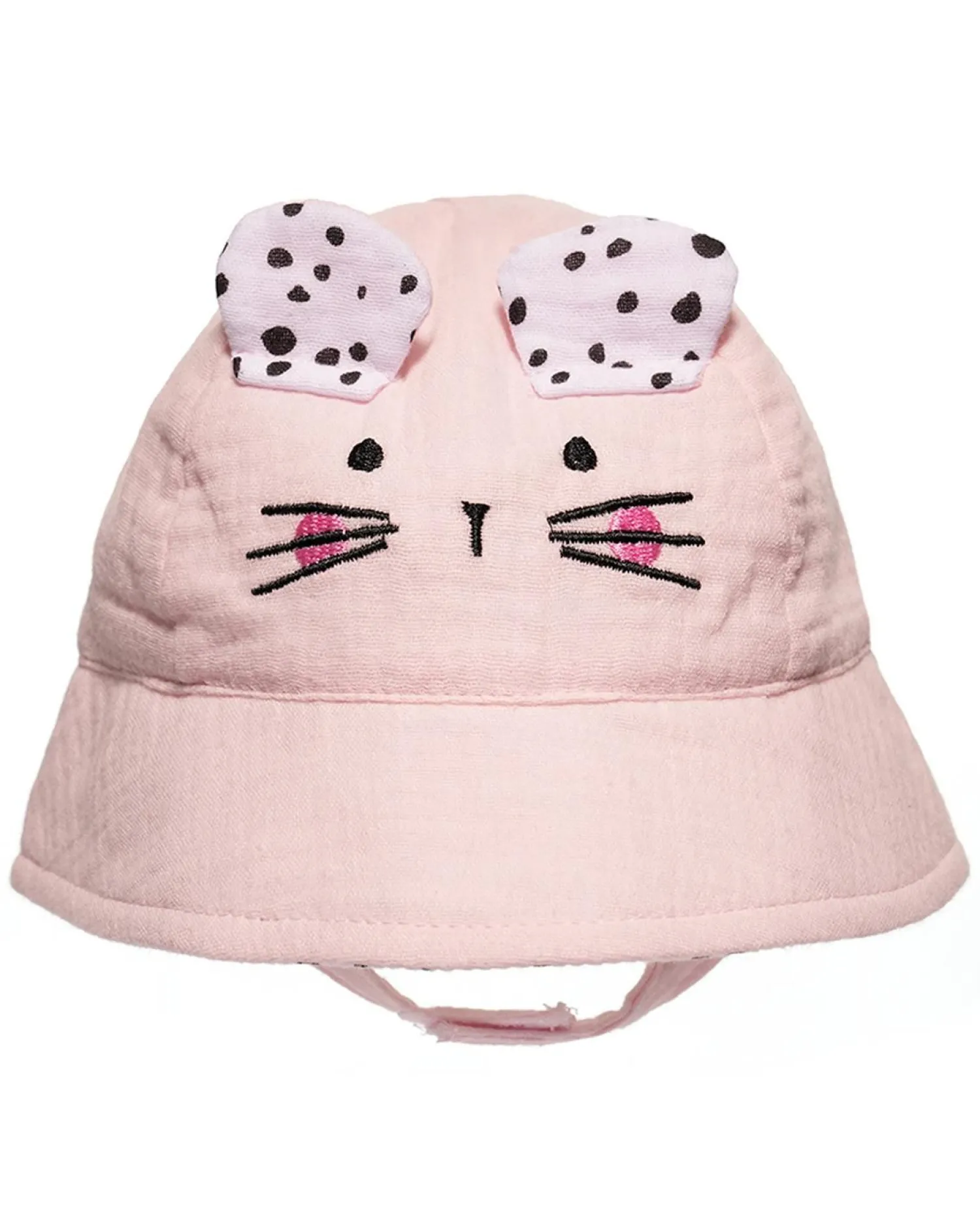 baby_cotton_bucket_hat__p_0.webp Kids Snuggle Shop Baby Cotton Bucket Hat - Pink Cat