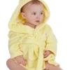 Kids Babytown Baby Elephant Fleece Robe - Lemon