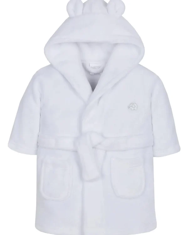 Kids Babytown Baby Elephant Fleece Robe - White