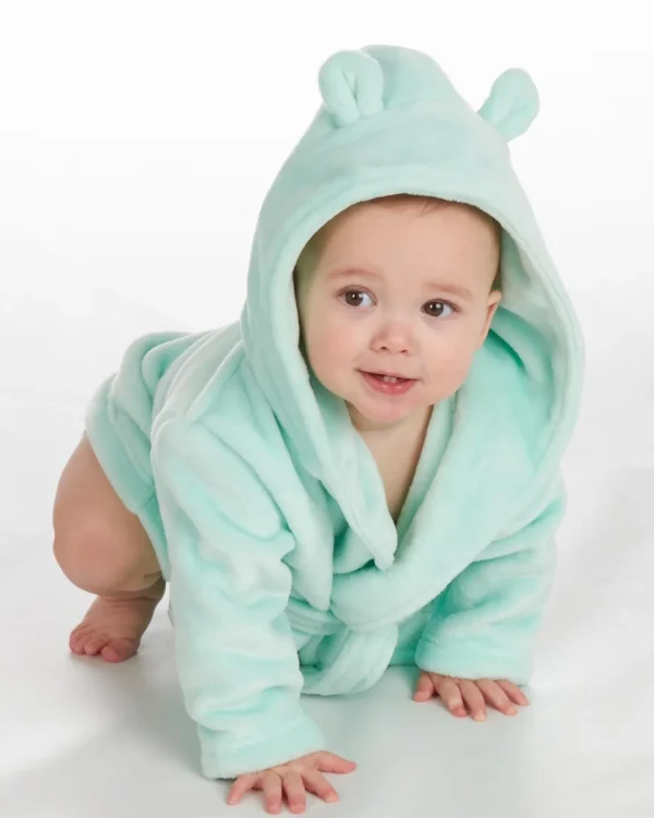 Kids Babytown Baby Elephant Fleece Robe - Mint