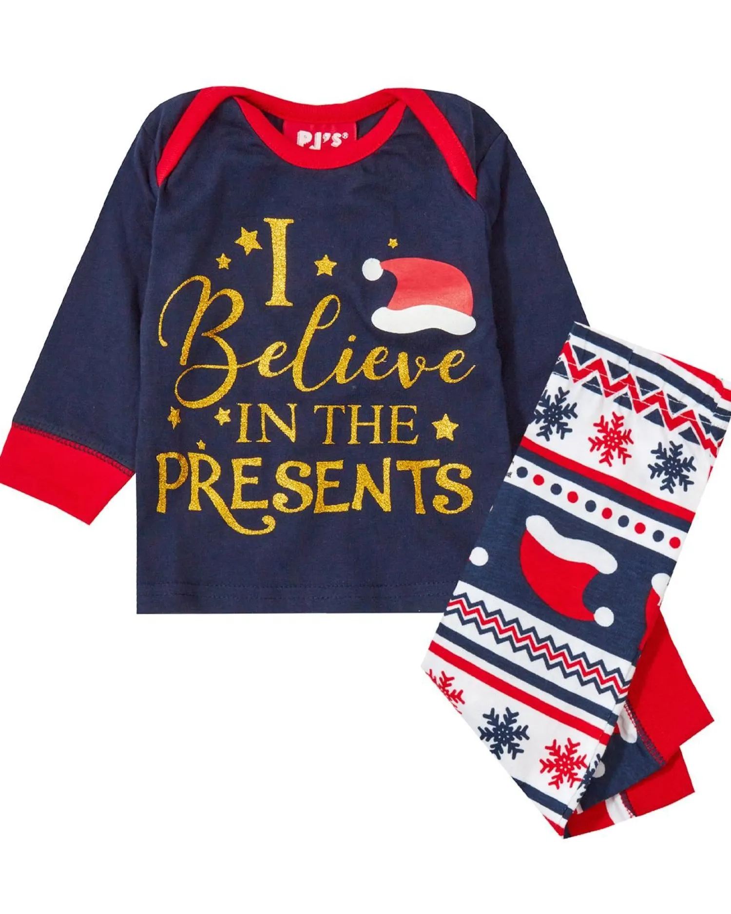baby_i_believe_in_the_pre_1.webp Kids * Baby I Believe In The Presents Christmas Pyjamas