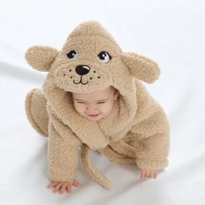 Kids Babytown Baby Puppy Sherpa Fleece Dressing Gown