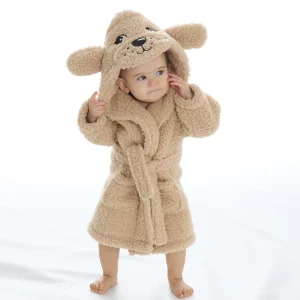 Kids Babytown Baby Puppy Sherpa Fleece Dressing Gown