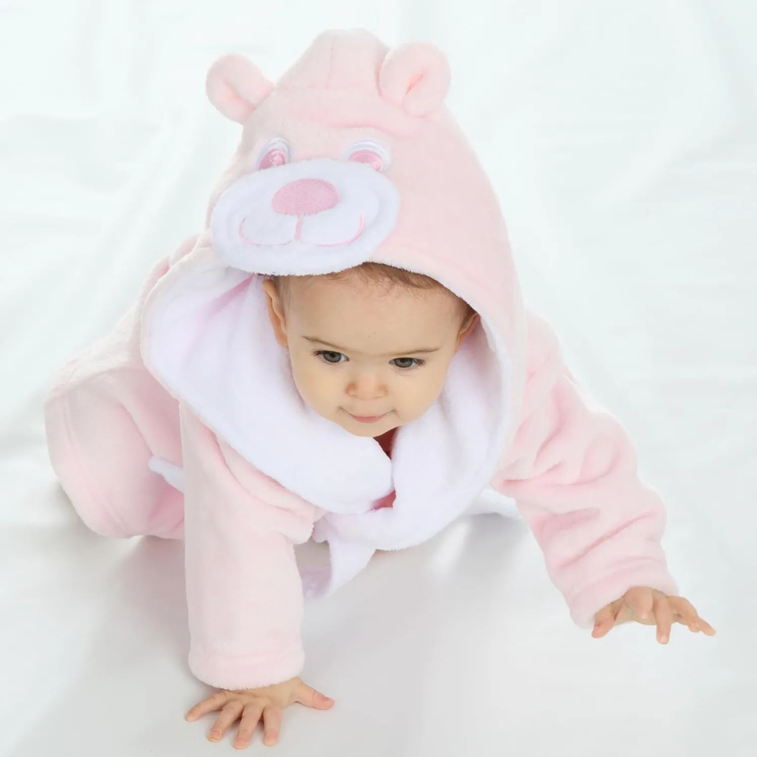 baby_teddy_fleece_robe__p_4.webp Kids Babytown Baby Teddy Fleece Robe - Pink