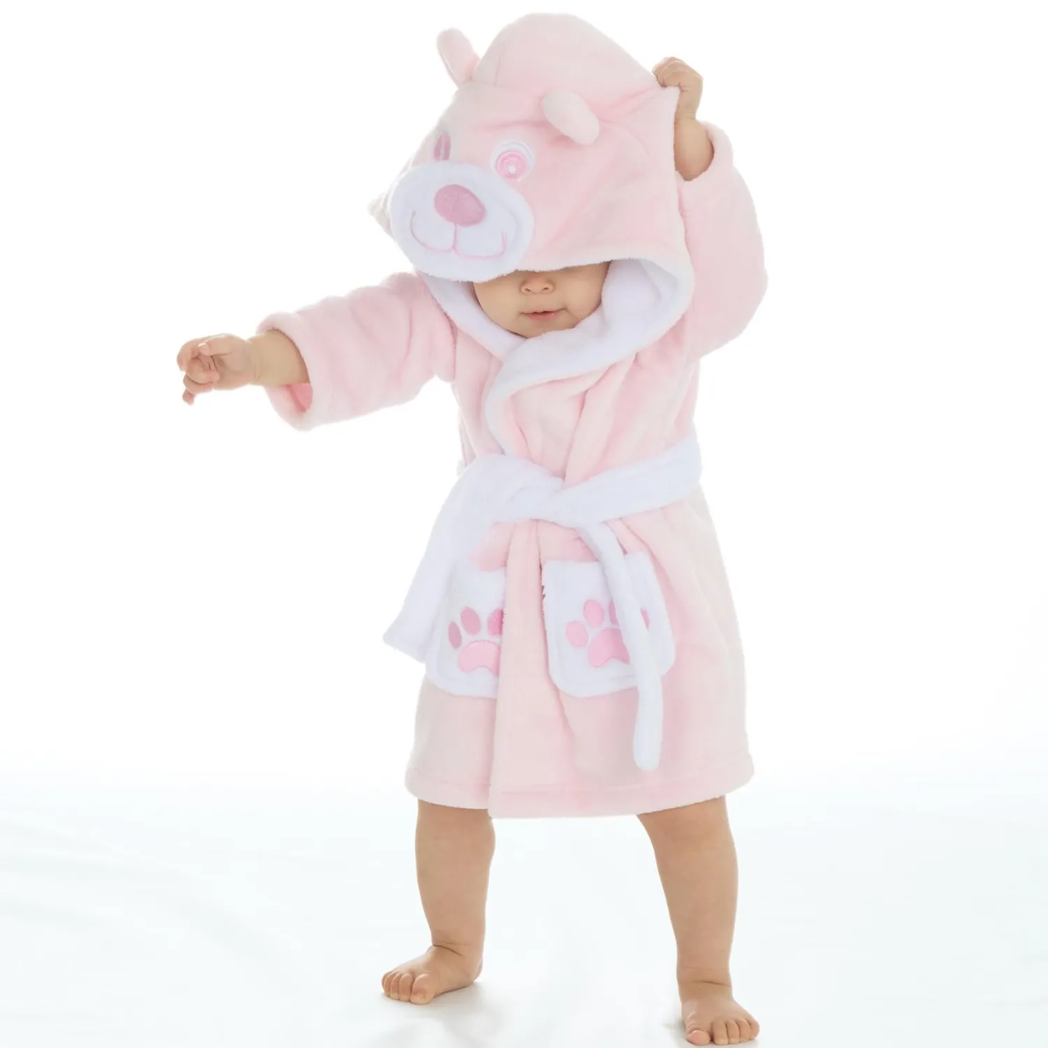 baby_teddy_fleece_robe__p_5.webp Kids Babytown Baby Teddy Fleece Robe - Pink