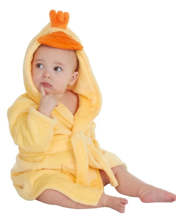 Kids Babytown Baby Yellow Duck Fleece Robe