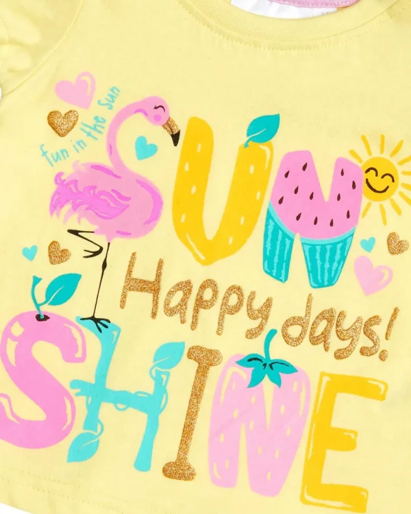 Kids * Baby Yellow Sunshine Short Sleeve T-Shirt