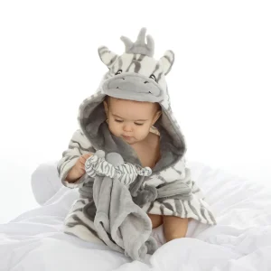 Kids Babytown Baby Zebra Fleece Dressing Gown