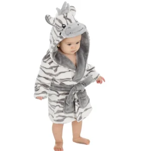 Kids Babytown Baby Zebra Fleece Dressing Gown