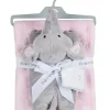 Kids Babytown Elephant Toy & Blanket Set - Pink