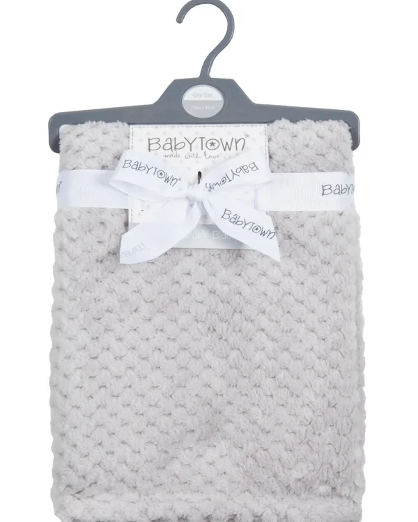 Kids Babytown Waffle Fleece Blanket - Grey