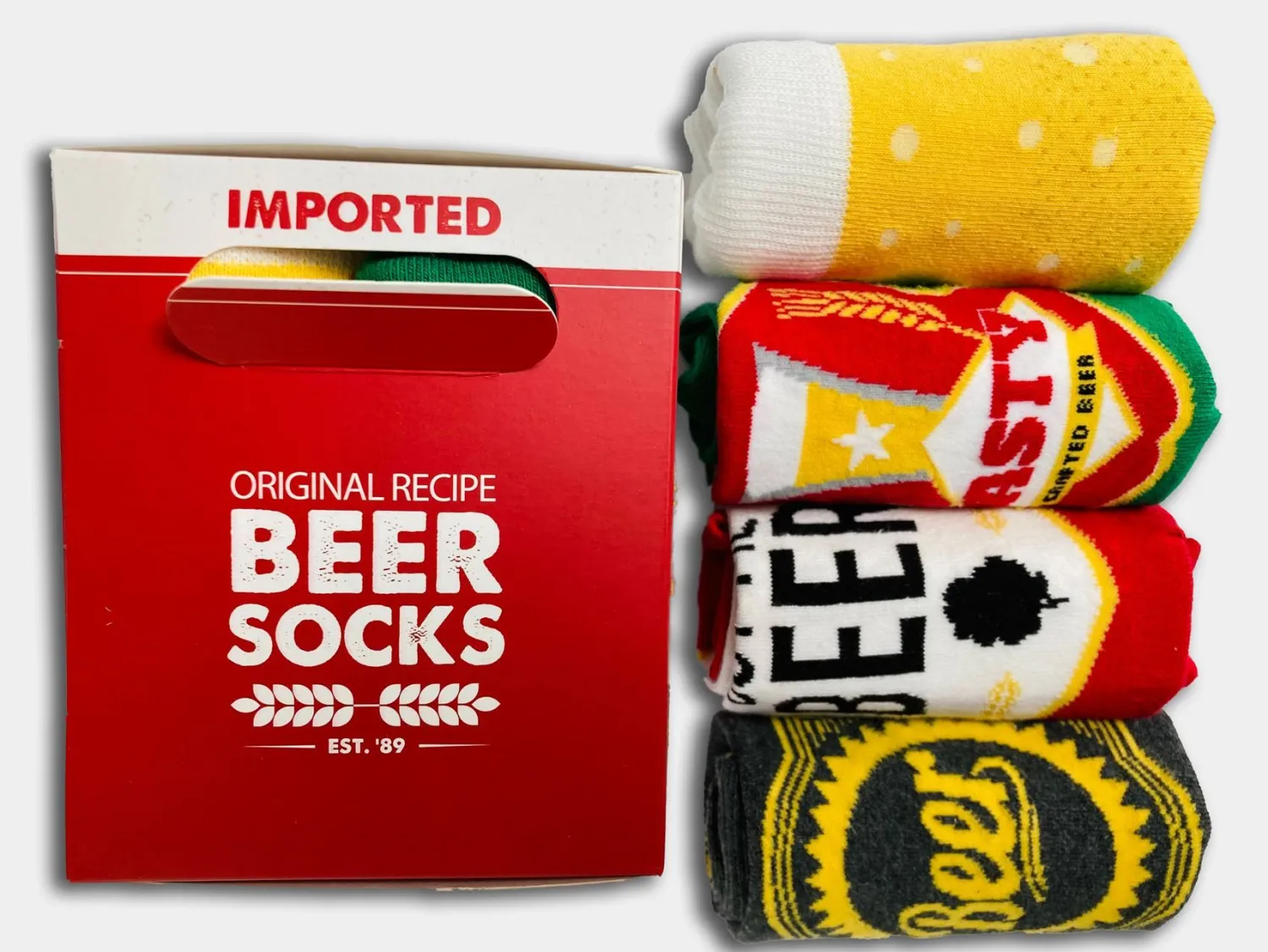 boxt_socks_mens__pack_bee_3.webp Men BOXT Socks Mens 4 Pack Beer Gift Set