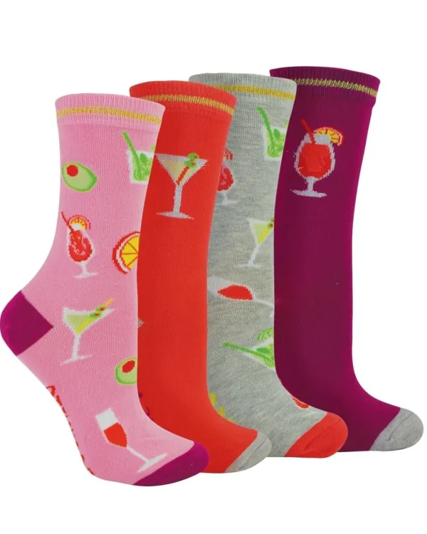 BOXT Socks Socks | Womens 4 Pack Cocktails Gift Set