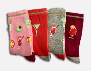 BOXT Socks Socks | Womens 4 Pack Cocktails Gift Set