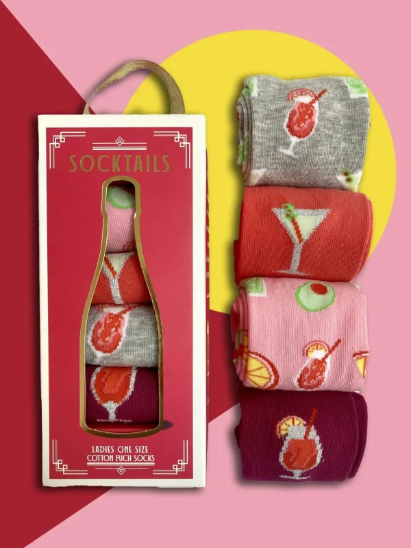 BOXT Socks Socks | Womens 4 Pack Cocktails Gift Set
