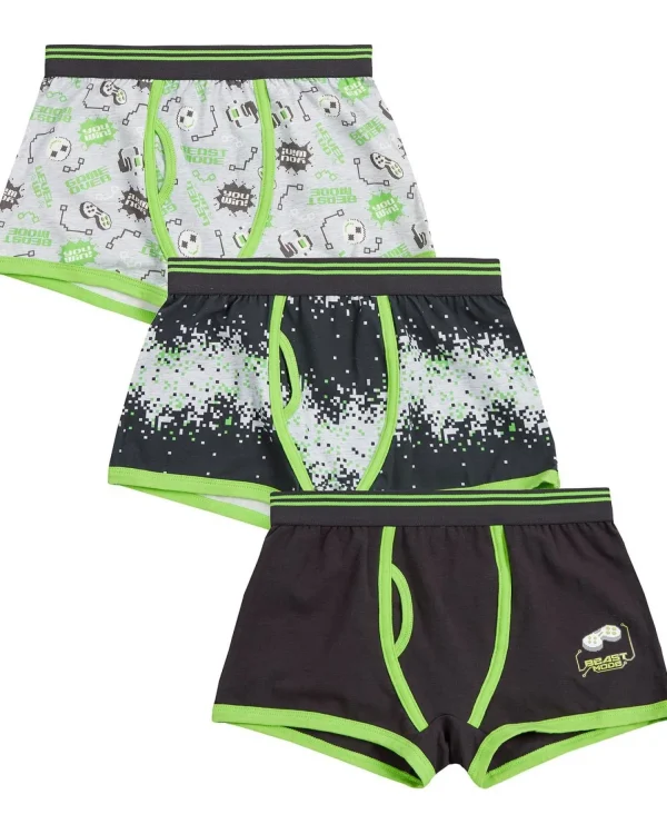 Kids 4Kidz Boys 3 Pack Pixel Game Boxers