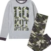 Kids 4Kidz Boys Camo Slogan Long Pyjamas