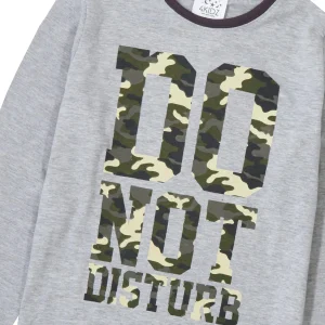 Kids 4Kidz Boys Camo Slogan Long Pyjamas