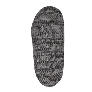Kids * Boys Chunky Knit Sherpa Lined Slipper Socks - Grey