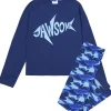 Kids 4Kidz Boys Jawsome Shark Long Pyjamas