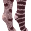 Bramble Socks | 2 Pack Berry Heart Fluffy Socks