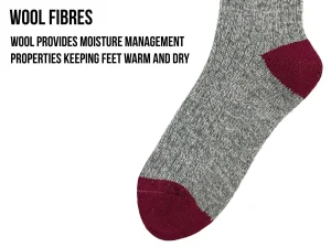 Bramble Socks | Grey Wool Blend Boot Socks
