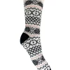 Bramble Socks | Navy Fairisle Lounge Slipper Socks