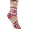 Bramble Socks | Pink Fairisle Thermasocks
