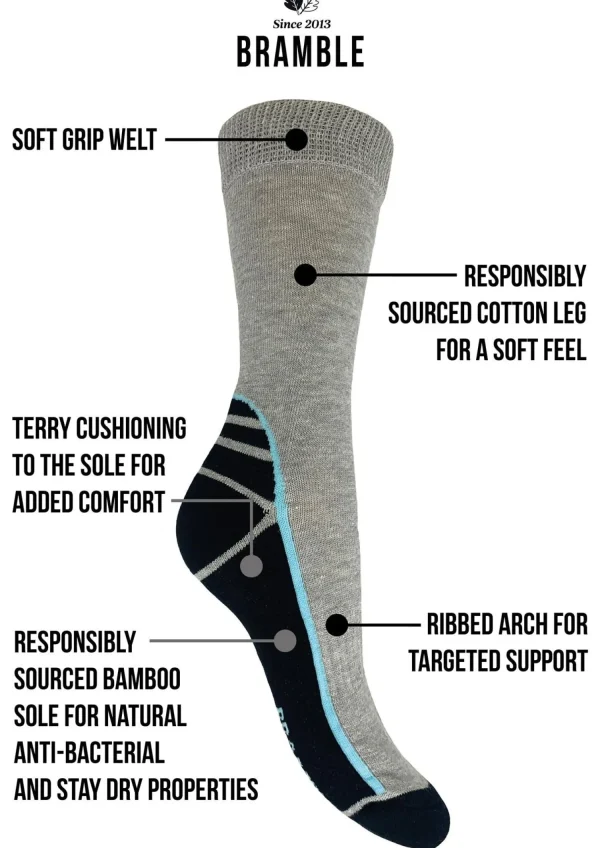 Bramble Socks | Womens 3 Pack Bamboo Hiker Boot Socks