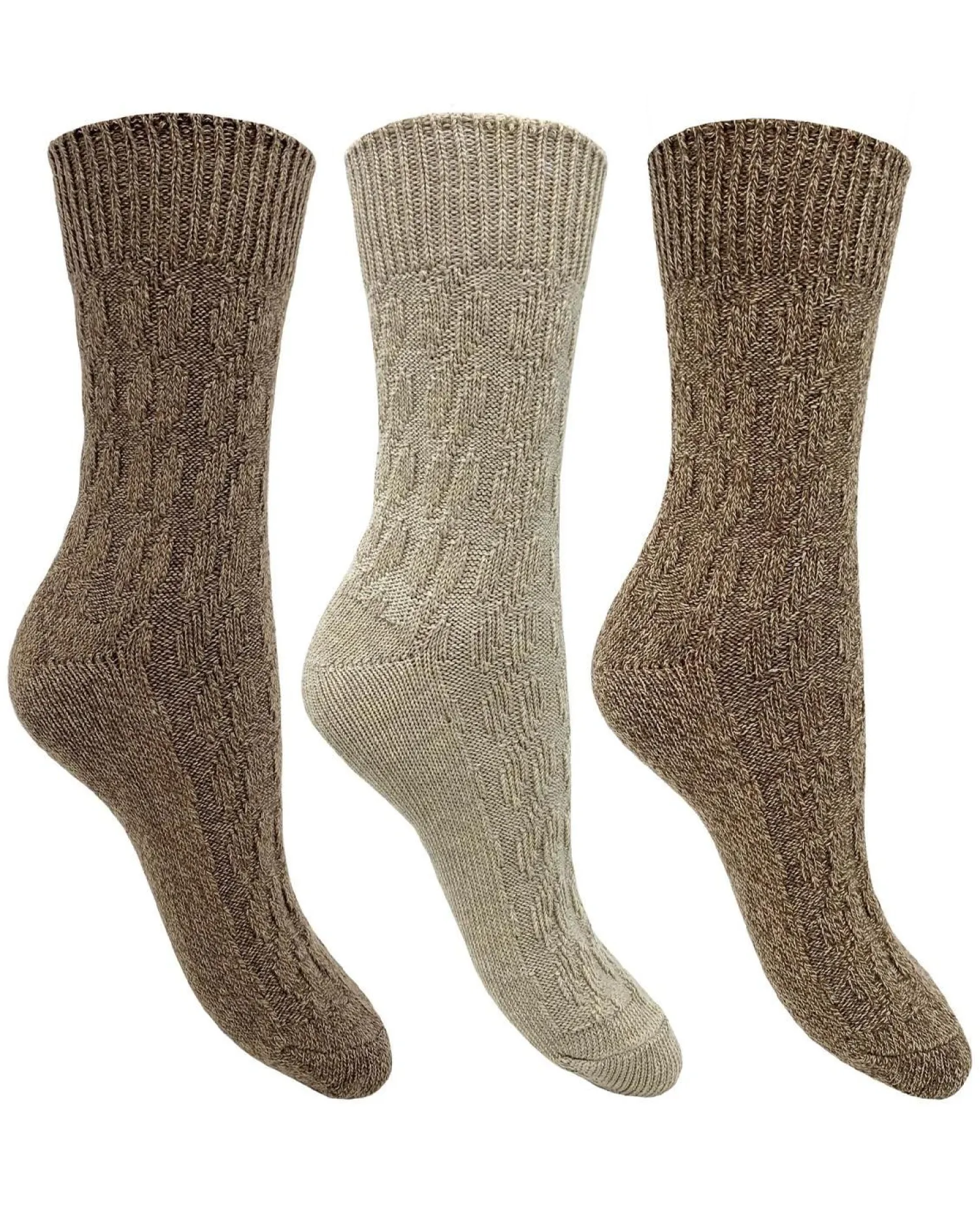 bramble_womens__pack_cabl_0.webp Bramble Socks | Womens 3 Pack Cable Boot Socks