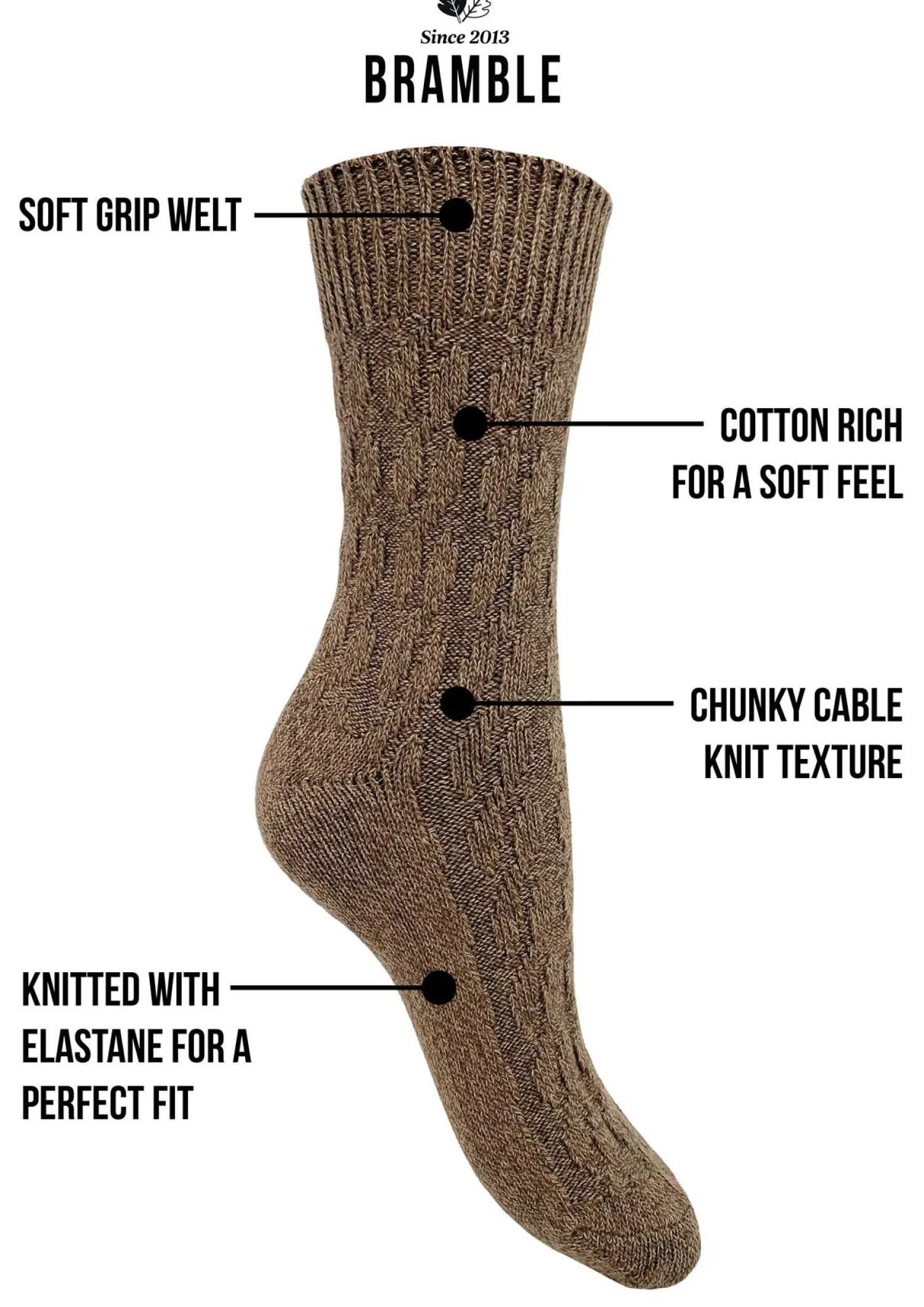 bramble_womens__pack_cabl_2.webp Bramble Socks | Womens 3 Pack Cable Boot Socks