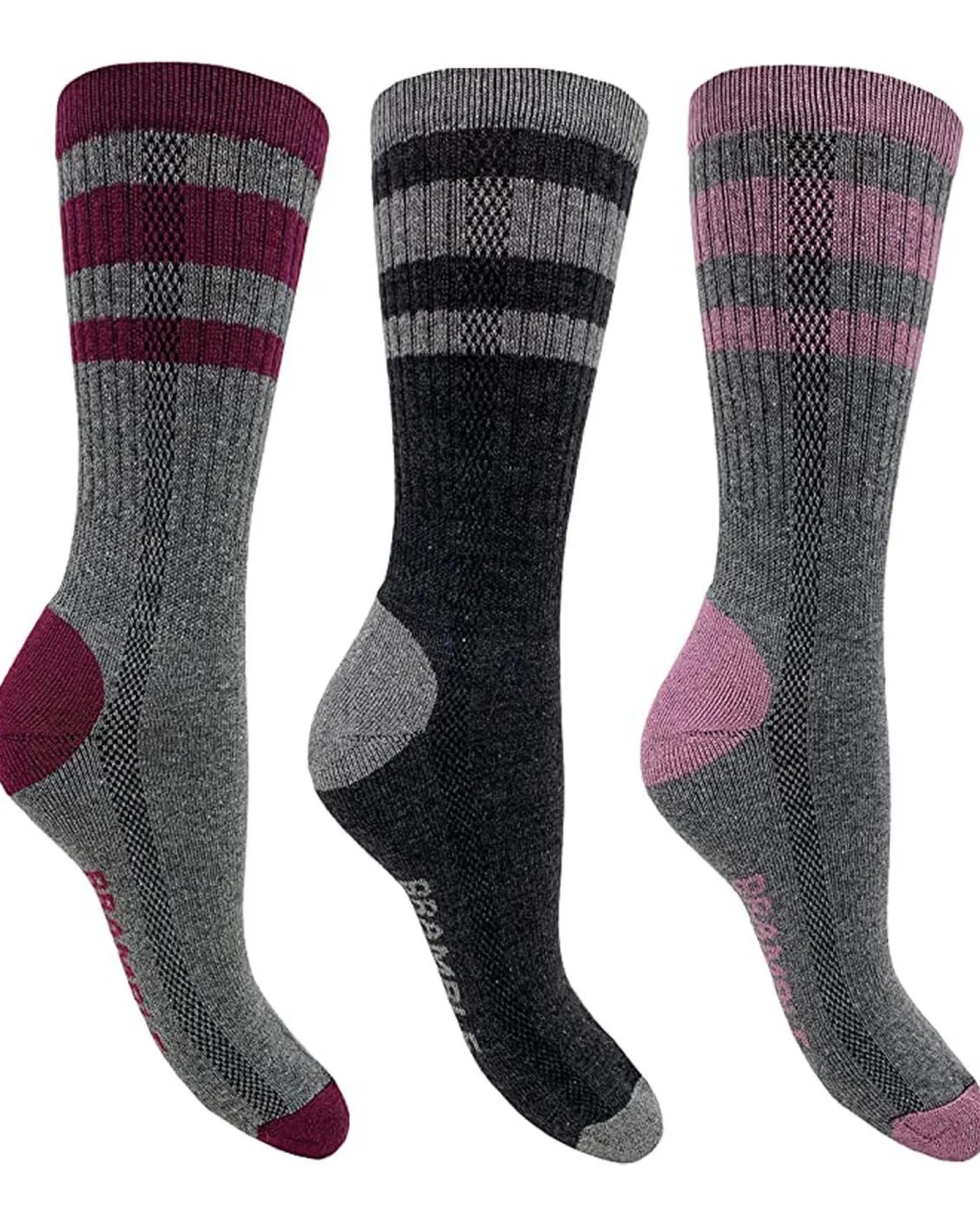 bramble_womens__pack_ligh_3.webp Bramble Socks | Womens 3 Pack Lightweight Hiker Socks
