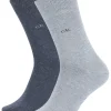Men Calvin Klein Mens 2 Pack Crew Socks - Denim Combo