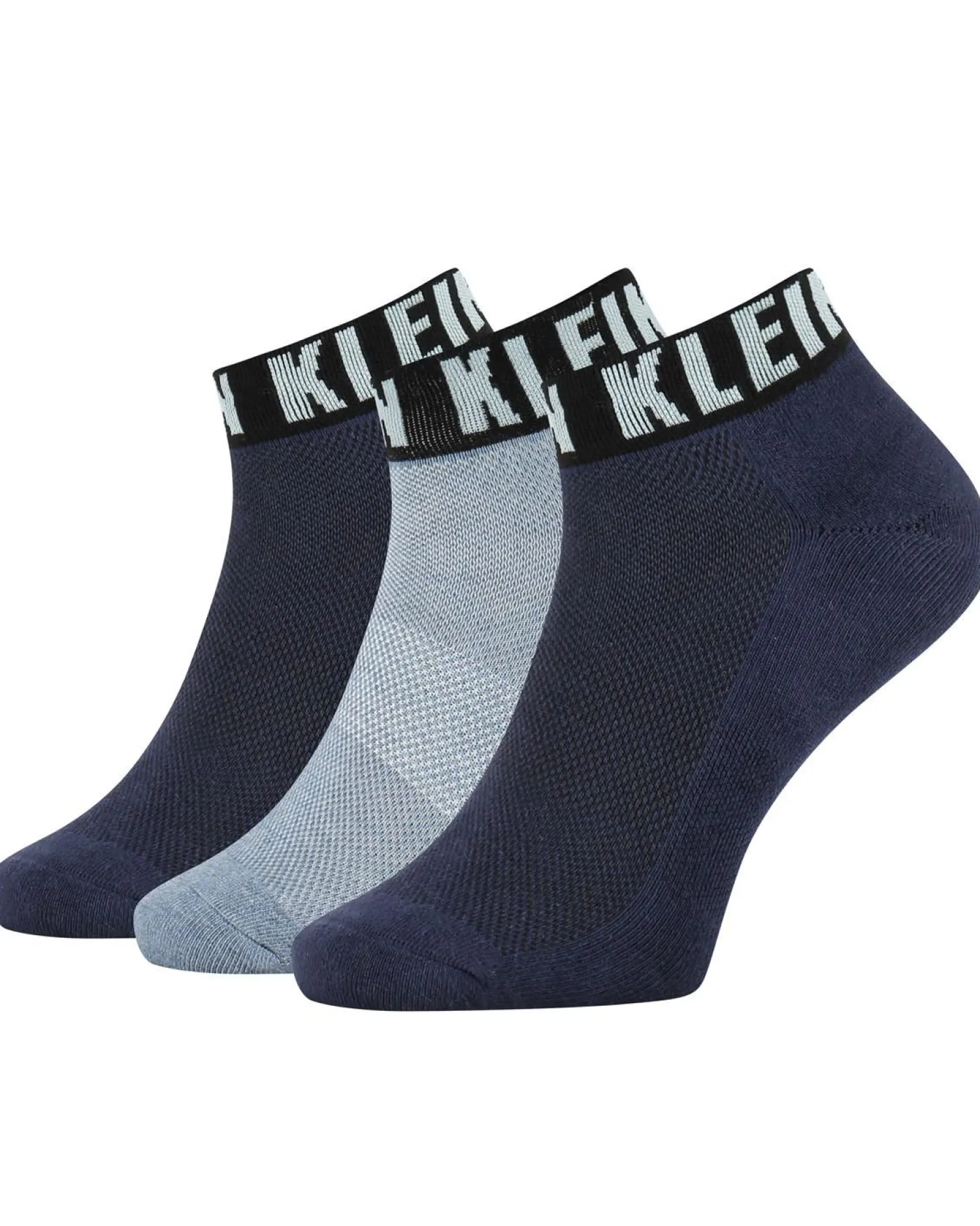 calvin_klein_mens__pack_l_0-1.webp Men Calvin Klein Mens 3 Pack Logo Cuff Quarter Socks - Navy