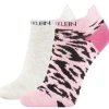 Calvin Klein Socks | Womens 2 Pack Leopard Trainer Socks - Pink Combo