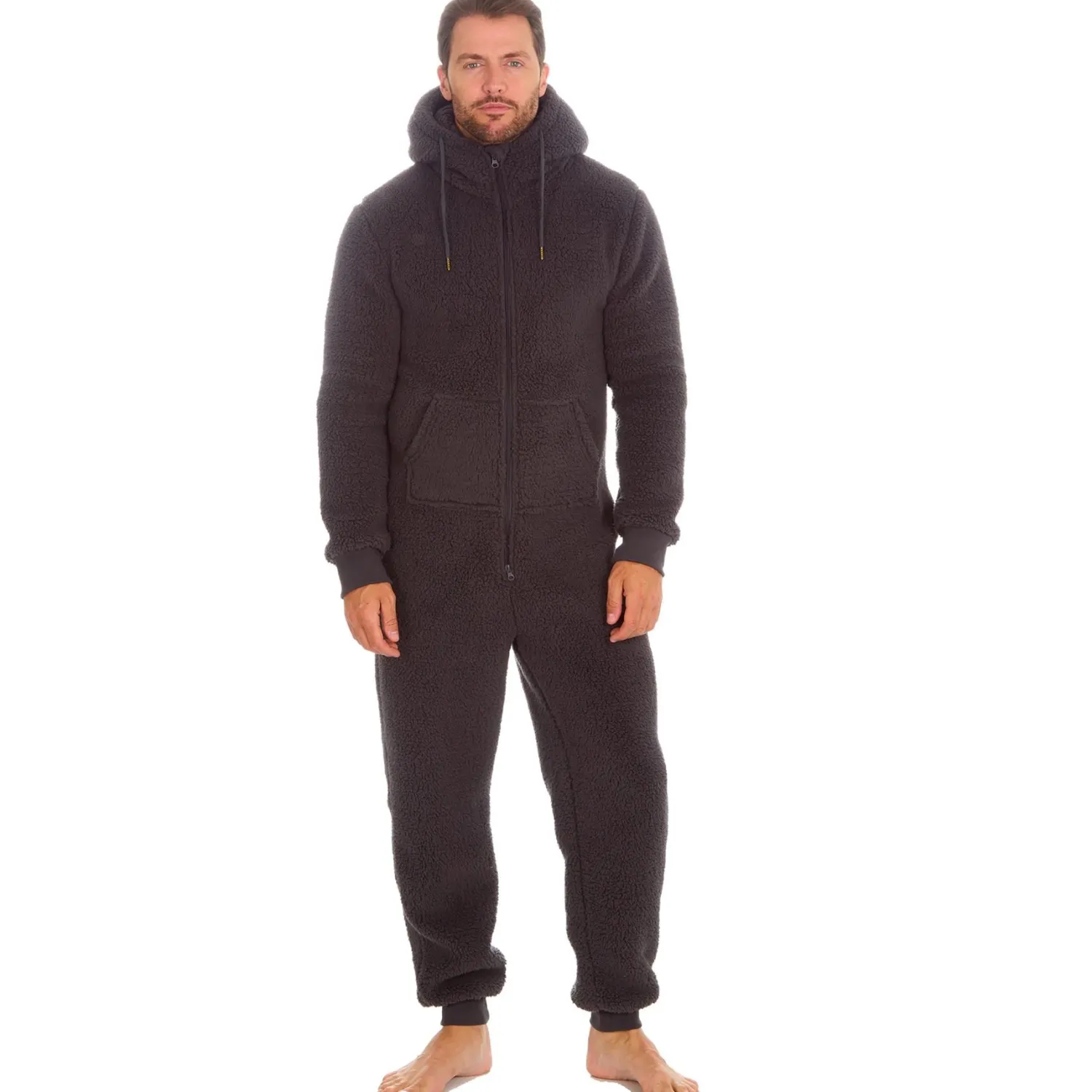 cargo_bay_borg_fleece_one_3.webp Men Cargo Bay Borg Fleece Onesie - Charcoal