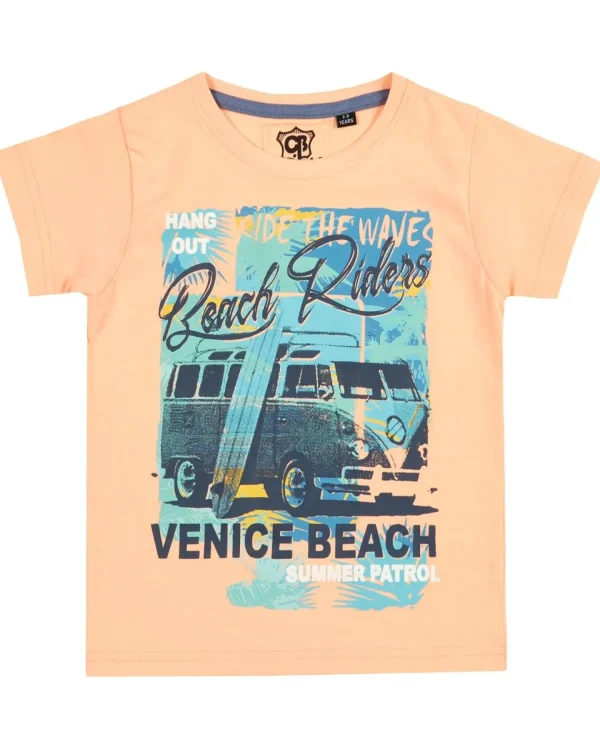 Kids Cargo Bay Boys Orange Short Sleeve T-Shirt