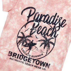 Kids Cargo Bay Boys Pink Tie Dye Short Sleeve T-Shirt
