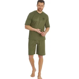 Men Cargo Bay Jersey Pyjamas - Khaki