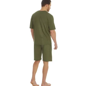 Men Cargo Bay Jersey Pyjamas - Khaki