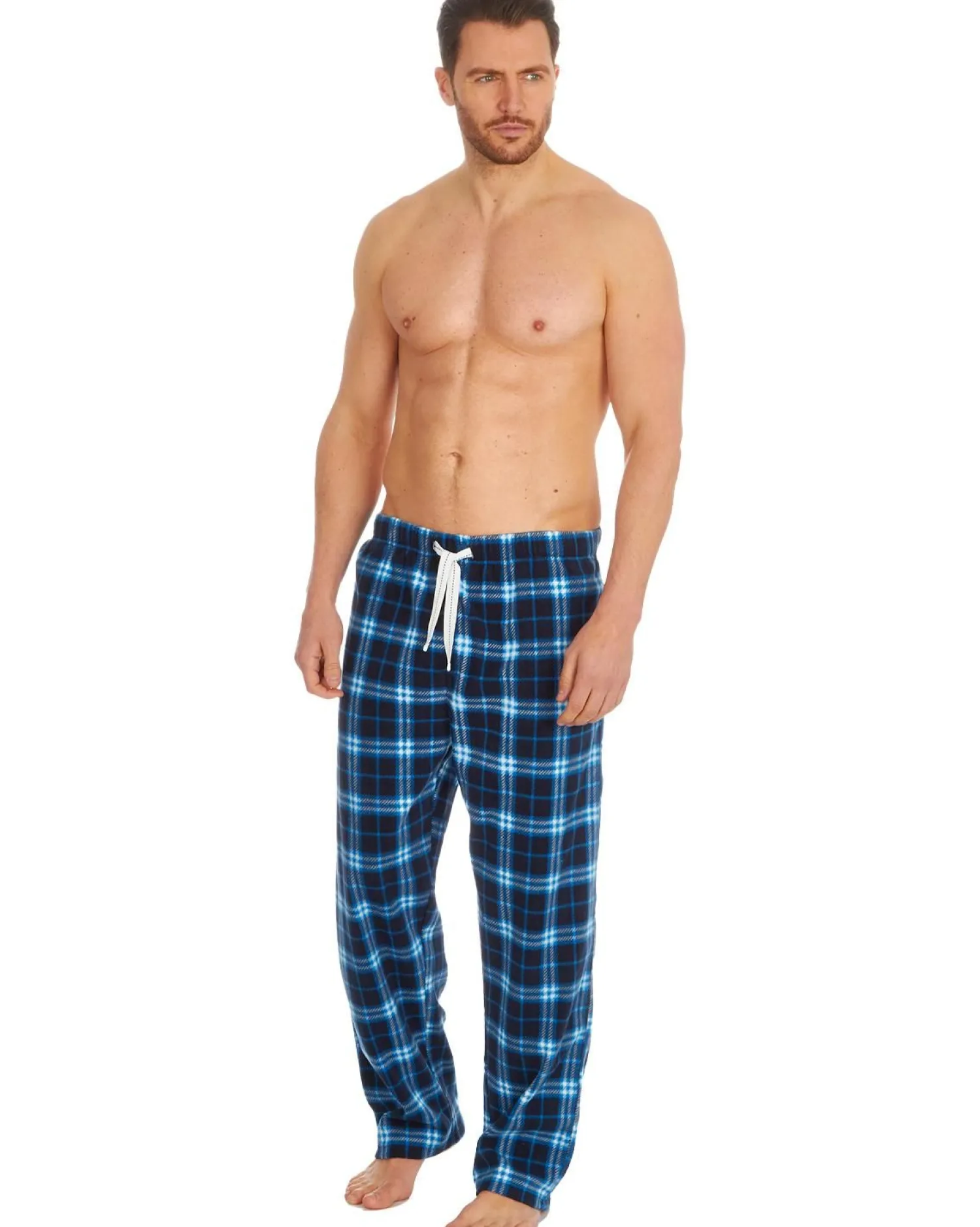 cargo_bay_microfleece_che_0-3.webp Men Cargo Bay Microfleece Check Lounge Pants - Navy
