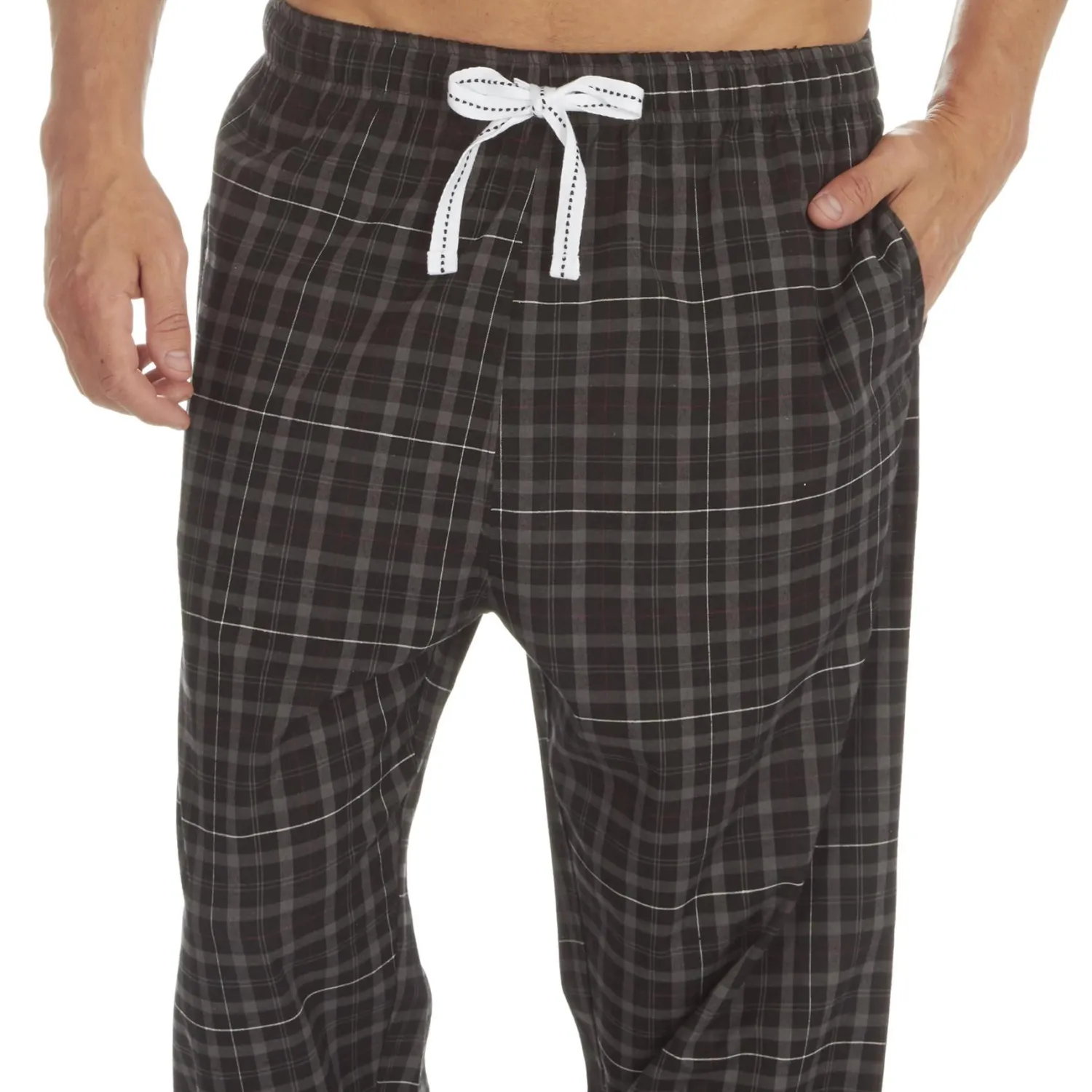 cargo_bay_short_sleeve_ch_2-1.webp Men Cargo Bay Short Sleeve Check Pyjamas - Grey