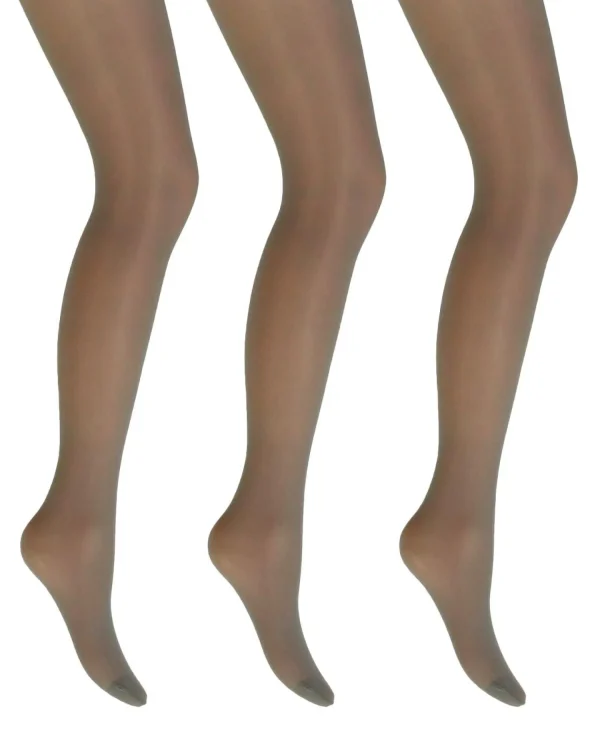 Cindy Tights | 3 Pack 20 Denier Ladder Resist Tights - Pearl Grey