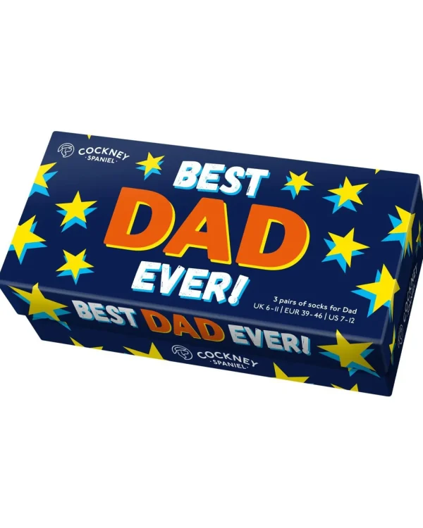 Men Cockney Spaniel Best Dad Ever! Socks Gift Box