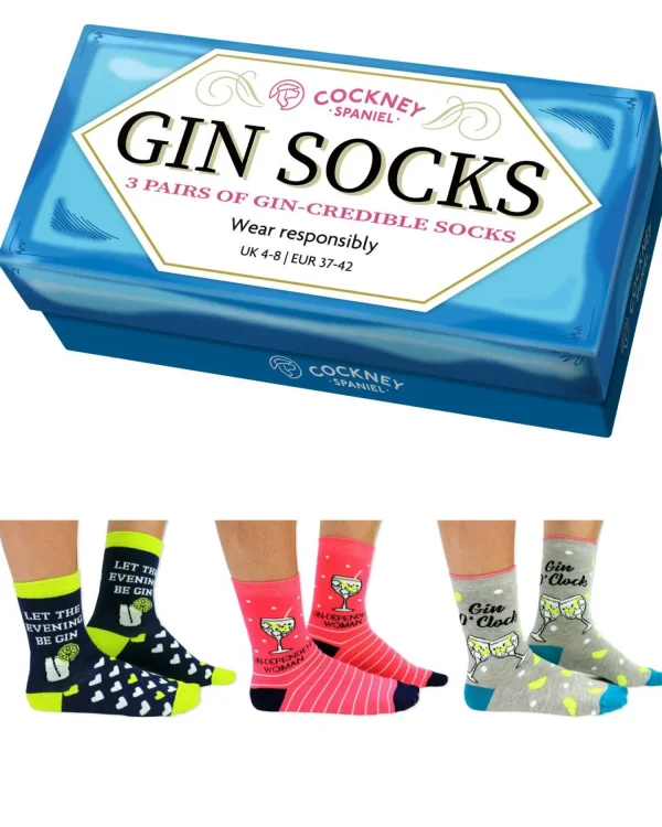 Cockney Spaniel Socks | Gin Socks Gift Box
