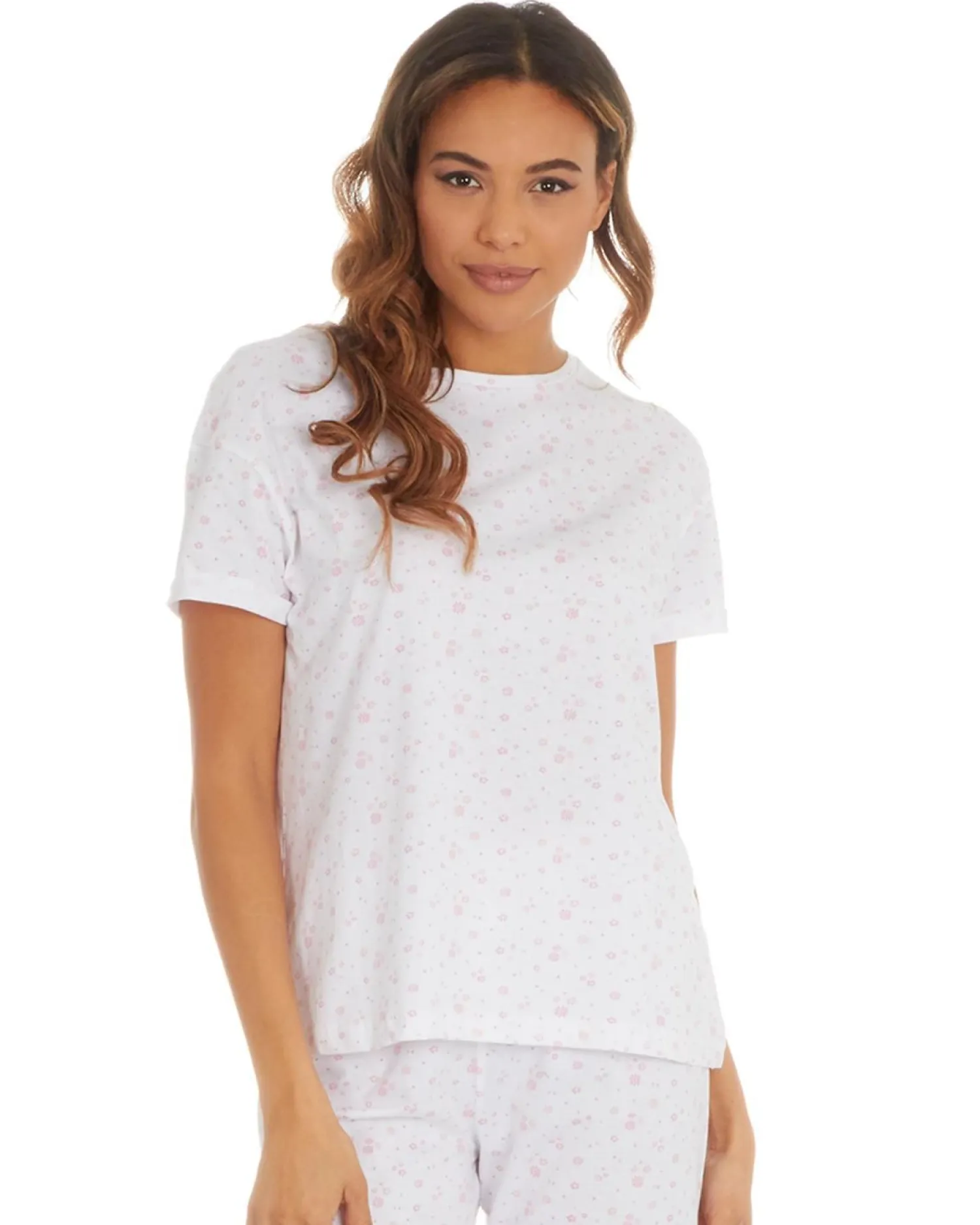 cottonique__jersey_cotton_0.webp Cottonique Pyjamas | 100% Jersey Cotton Cropped Pyjamas - Pink