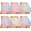 Cottonique Knickers | 6 Pairs 100% Cotton Full Briefs - Pastel